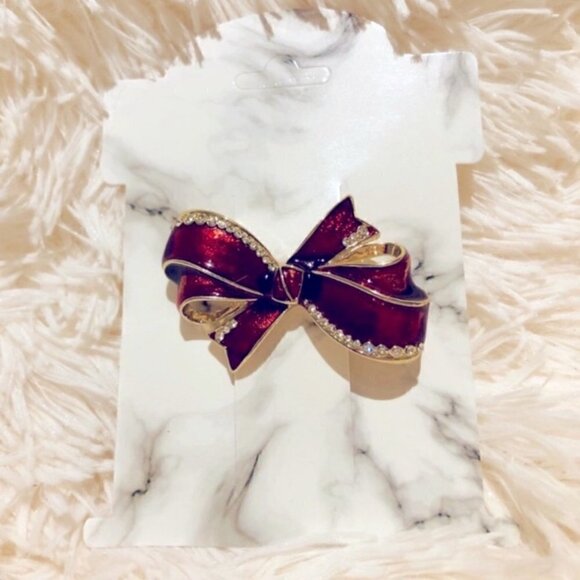 jones New York Gold-Tone Gift Bow Brooch - Picture 2 of 5